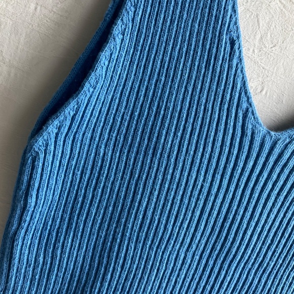 Zara Embroidered Top Fruit Ribbed Knit V-Neck Tank Cherry Strawberry Blu… - Picture 4 of 8